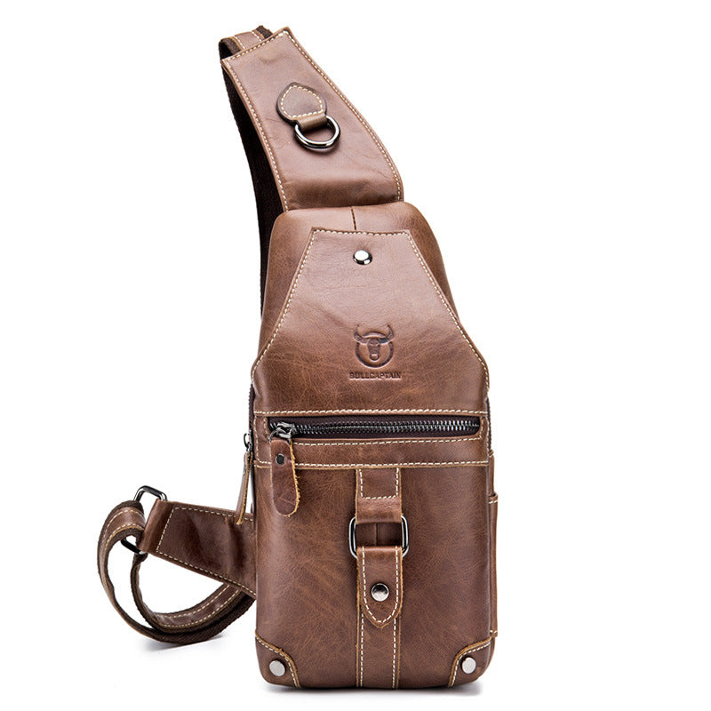 Men's Leather Goods Genuine One Vintage First Men's Chest Bag