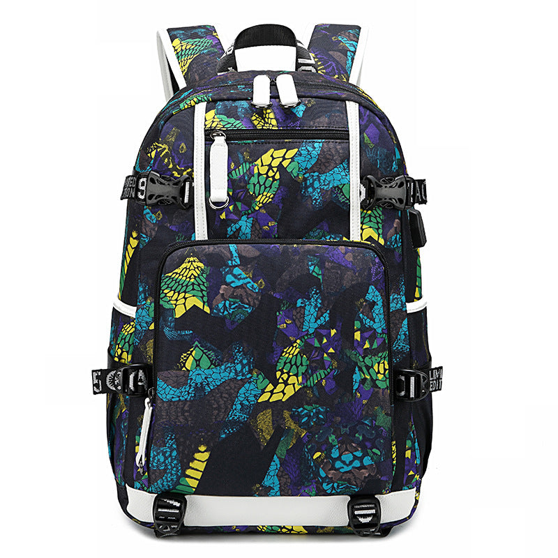 Classy Men's Good-looking Simple Thermal Transfer Universal Backpack