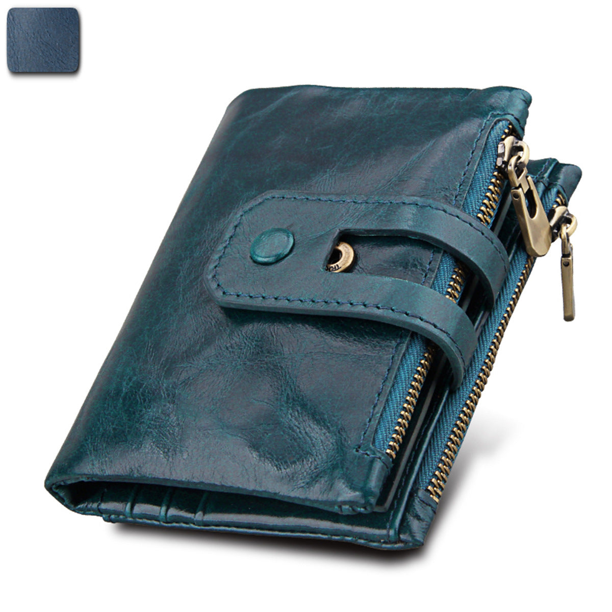 Vintage Leather For Man Crazy Horse Men's Wallet