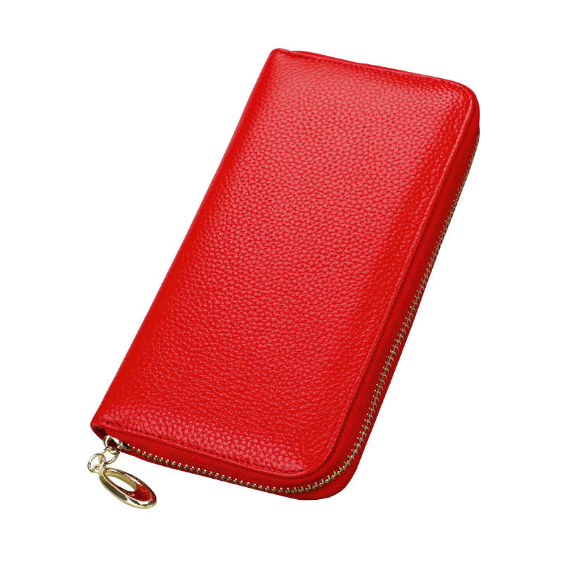 Women's Genuine Leather Clutch Large Capacity Long Bags