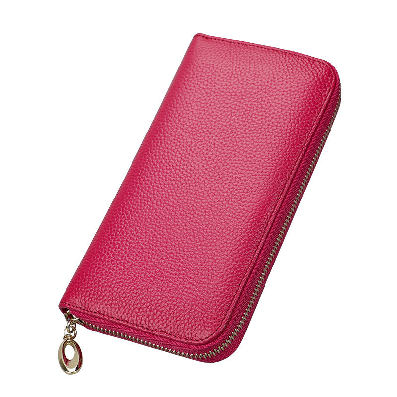 Women's Genuine Leather Clutch Large Capacity Long Bags