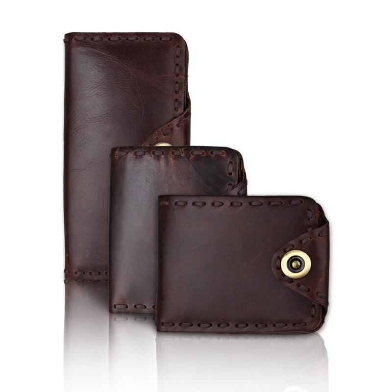 Men's Personalized Retro Leather For Man Handmade Long Men's Wallets
