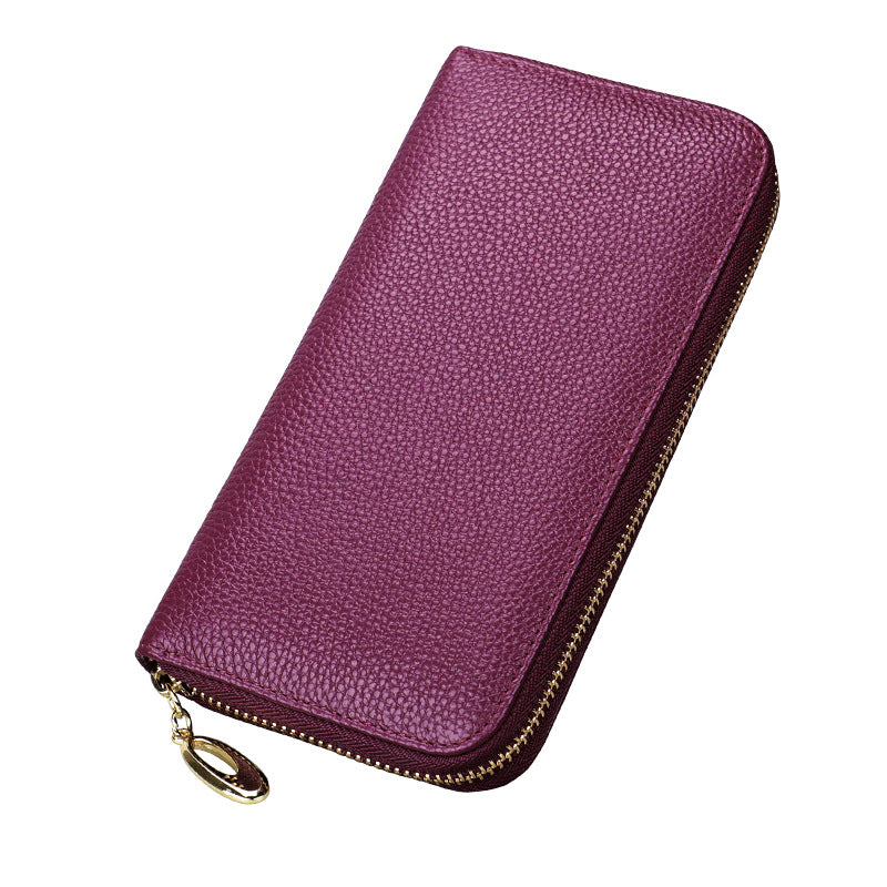 Women's Genuine Leather Clutch Large Capacity Long Bags
