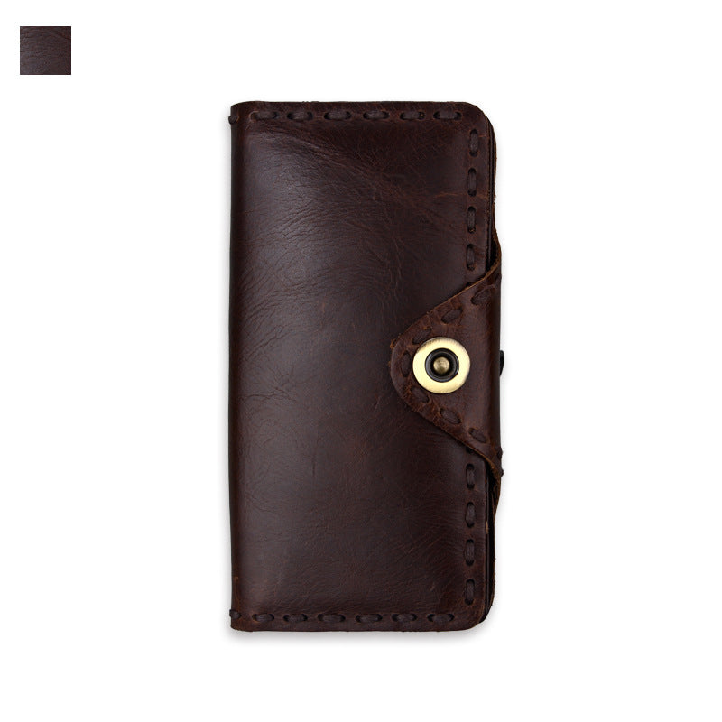 Men's Personalized Retro Leather For Man Handmade Long Men's Wallets