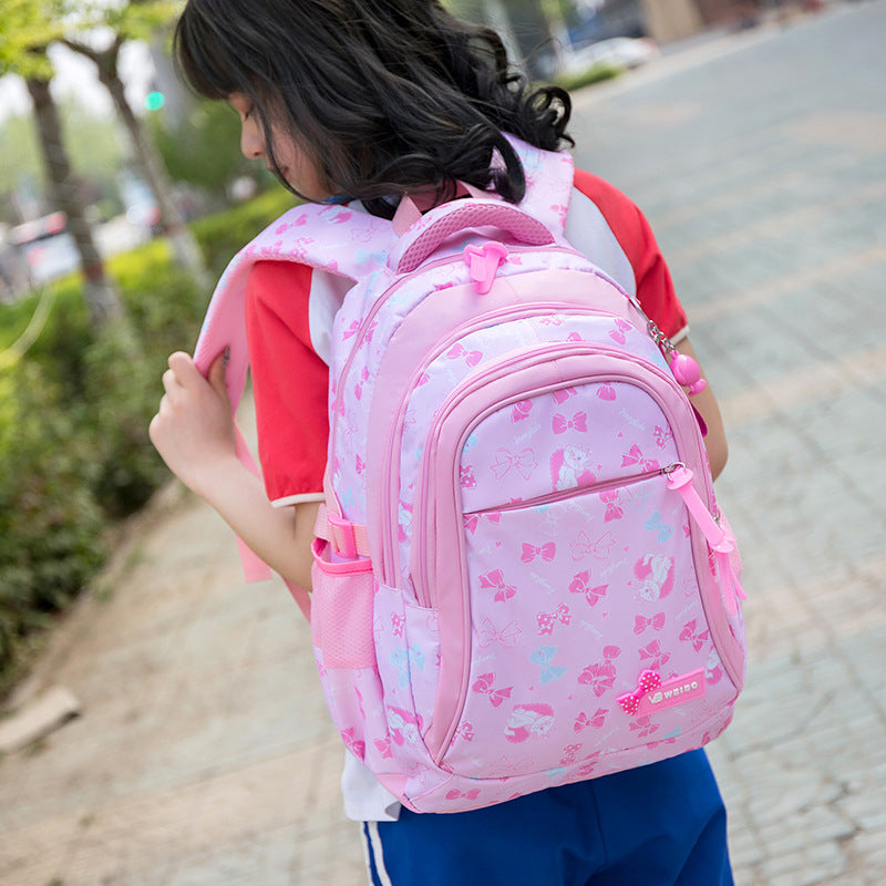 Elegant Korean Style Waterproof Three-piece Set Primary School Bag