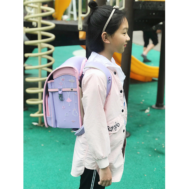 Children's Female Male Spine Protection Decompression Waterproof Primary School Bag