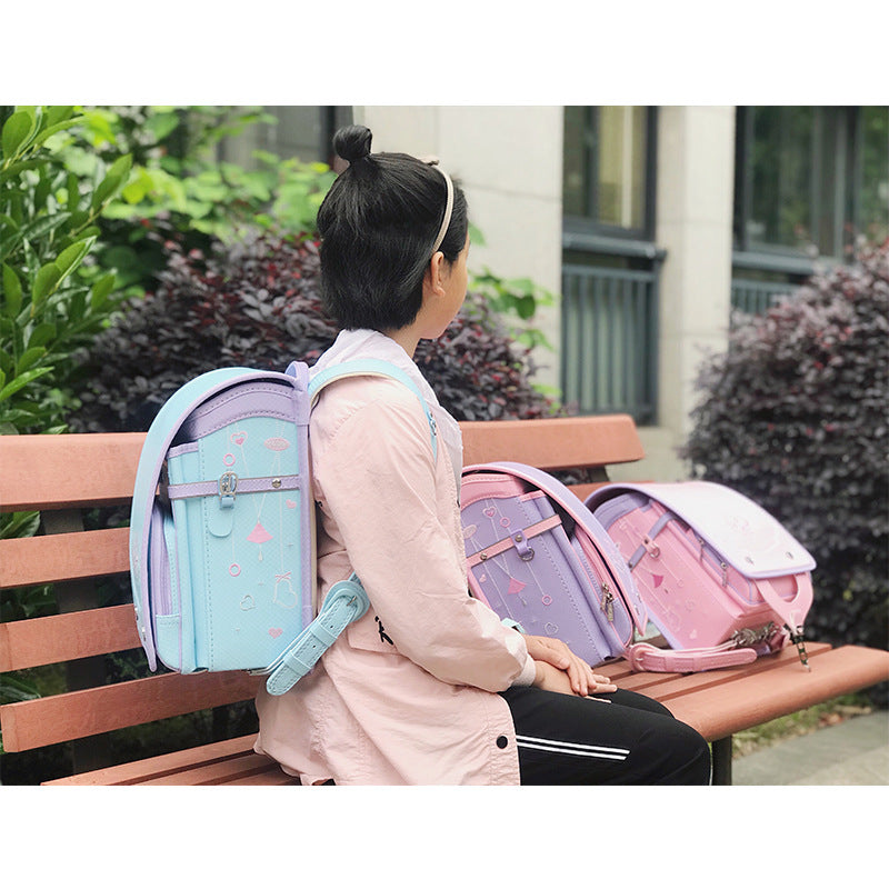 Children's Female Male Spine Protection Decompression Waterproof Primary School Bag