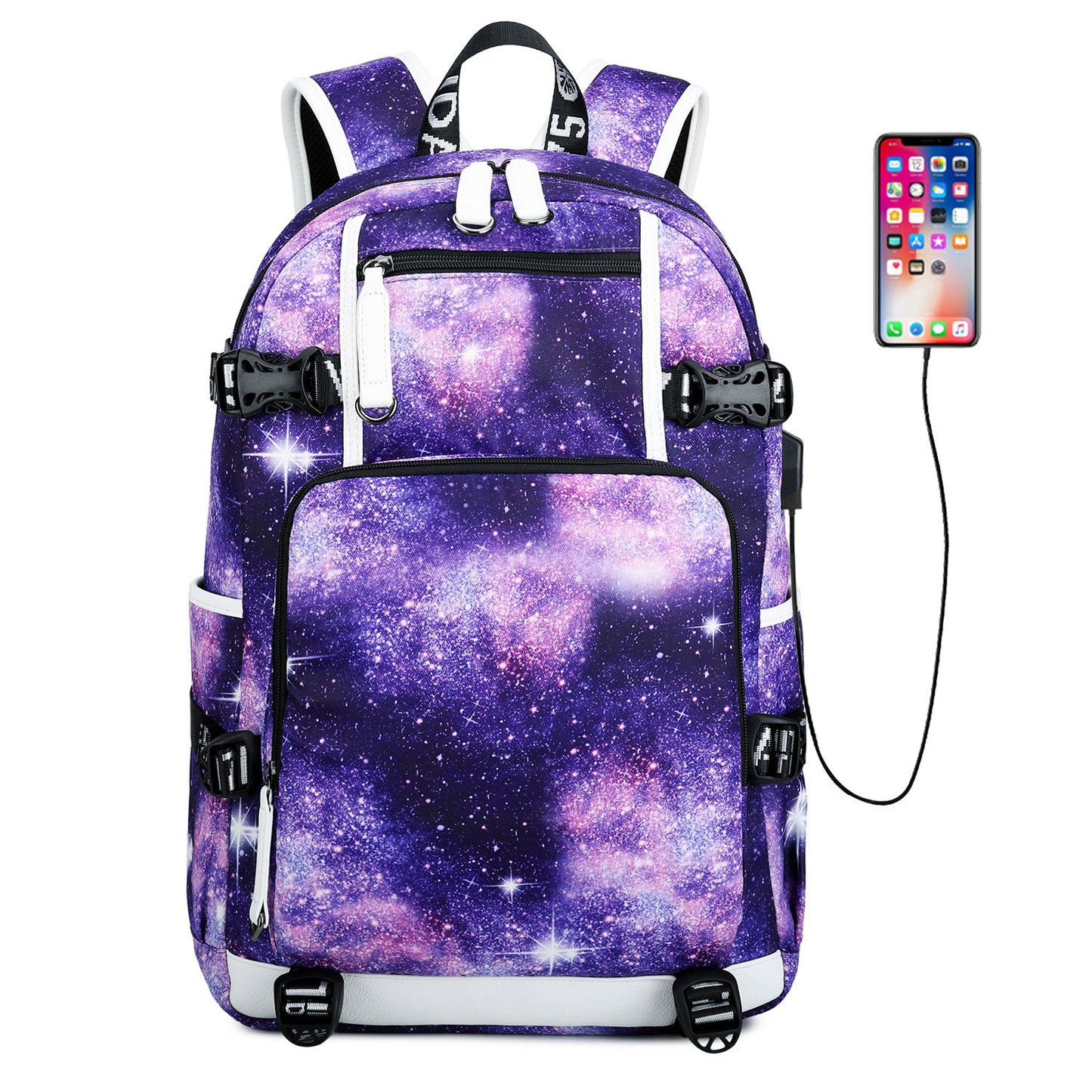 Classy Men's Good-looking Simple Thermal Transfer Universal Backpack