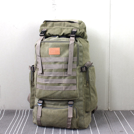 Men's Retro Large Capacity Canvas Migrant Workers Universal Backpack