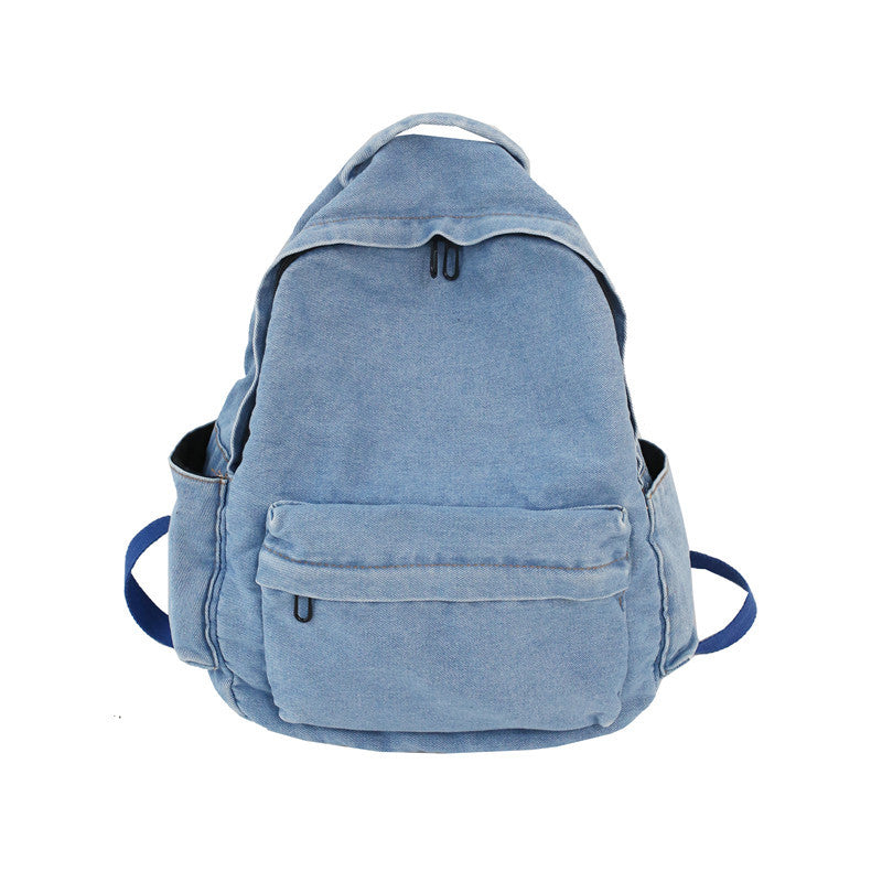 Women's Korean High College Mori Vintage Canvas Check Pattern Backpacks