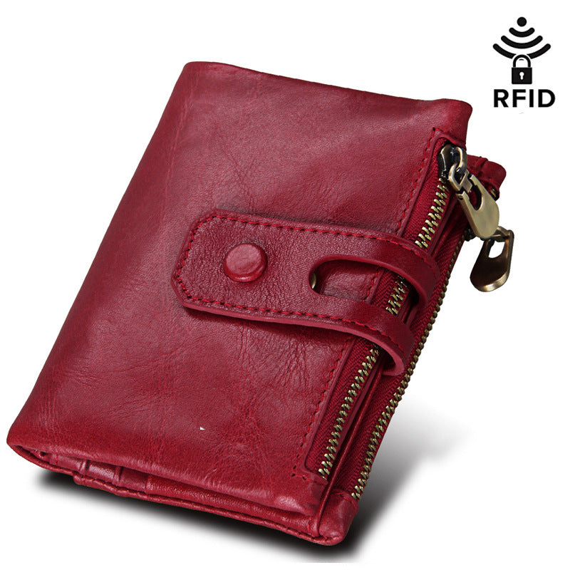 Vintage Leather For Man Crazy Horse Men's Wallet