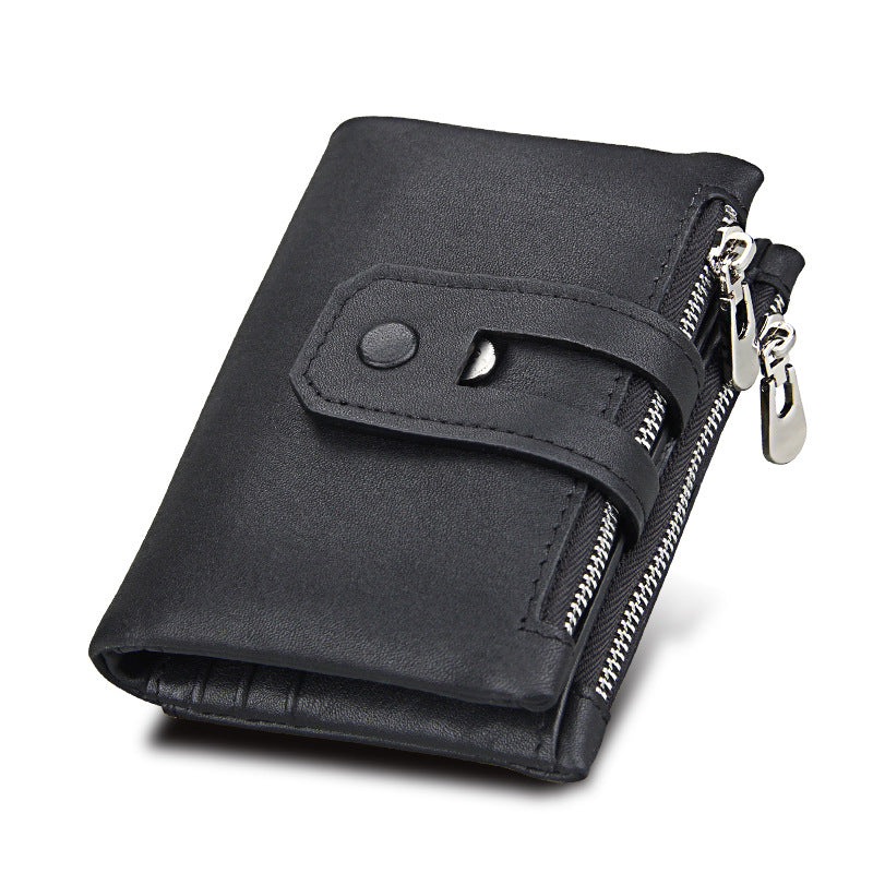 Vintage Leather For Man Crazy Horse Men's Wallet