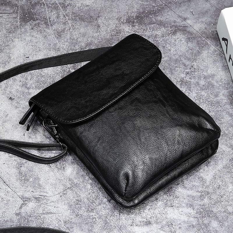 New Innovative Charming Men's Leather Vertical Men's Shoulder Bag