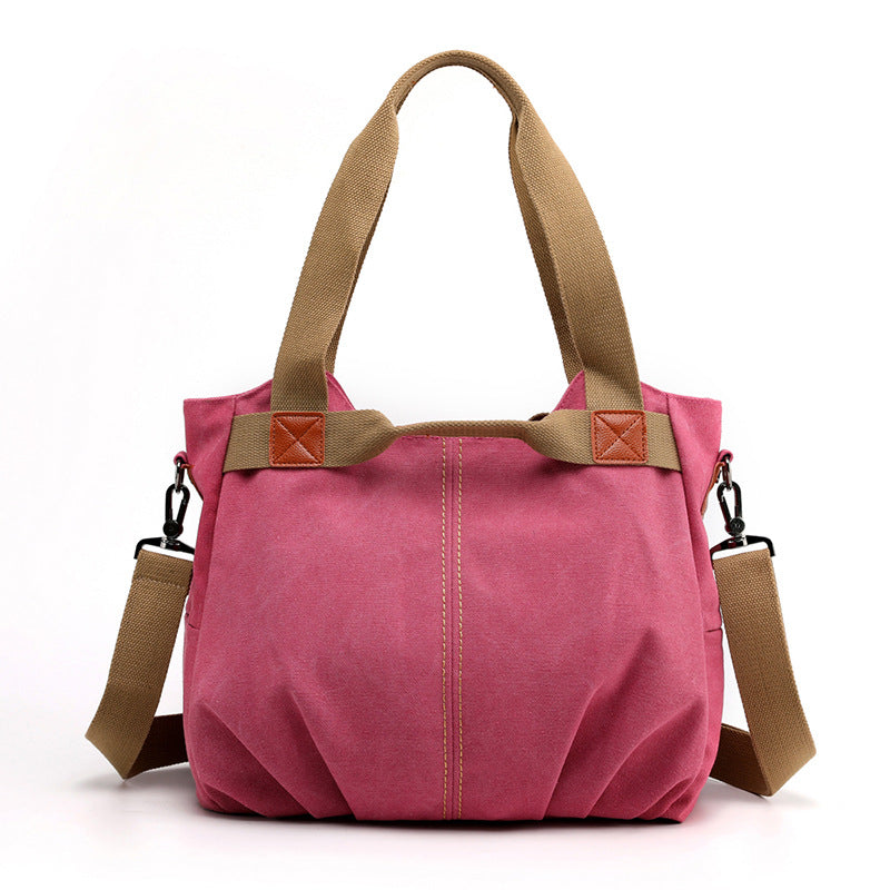 Women's Canvas Retro Trendy Large Capacity Fashion Women's Shoulder Bag