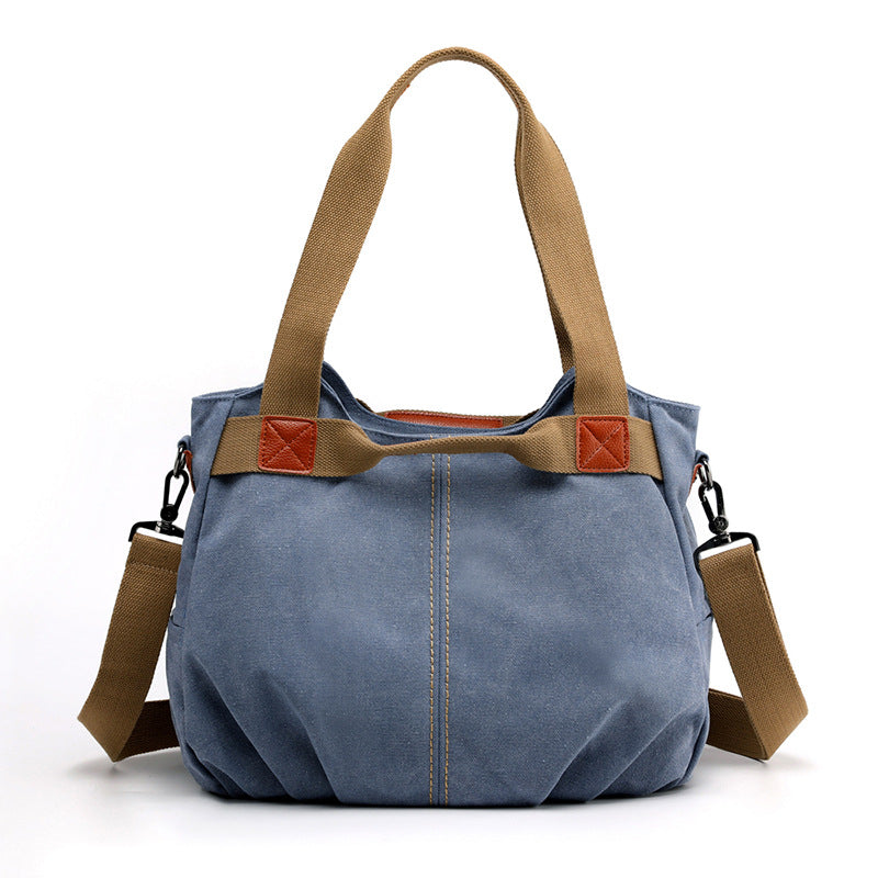 Women's Canvas Retro Trendy Large Capacity Fashion Women's Shoulder Bag