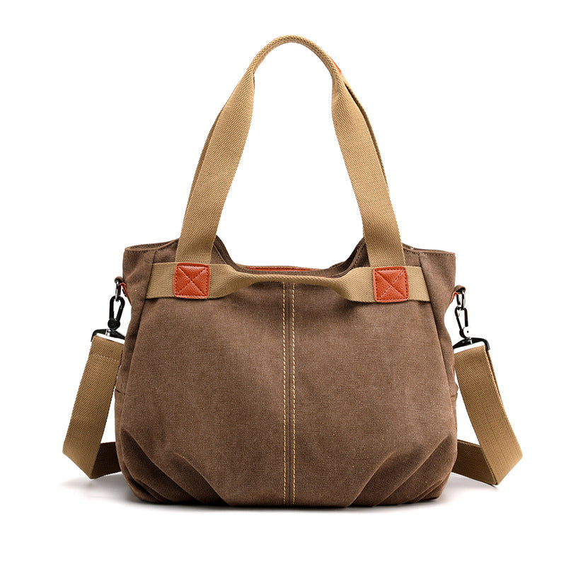 Women's Canvas Retro Trendy Large Capacity Fashion Women's Shoulder Bag