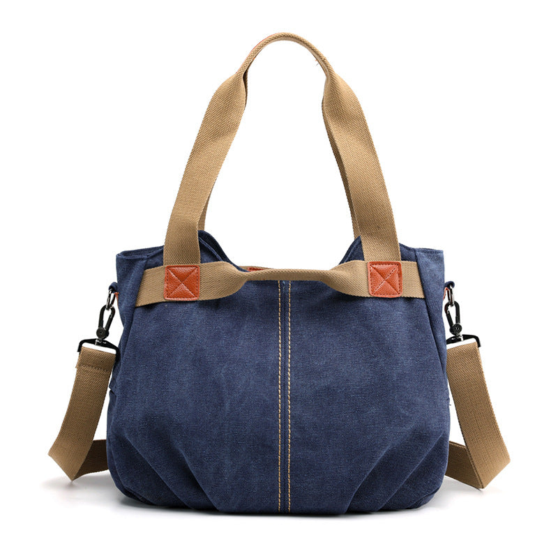 Women's Canvas Retro Trendy Large Capacity Fashion Women's Shoulder Bag