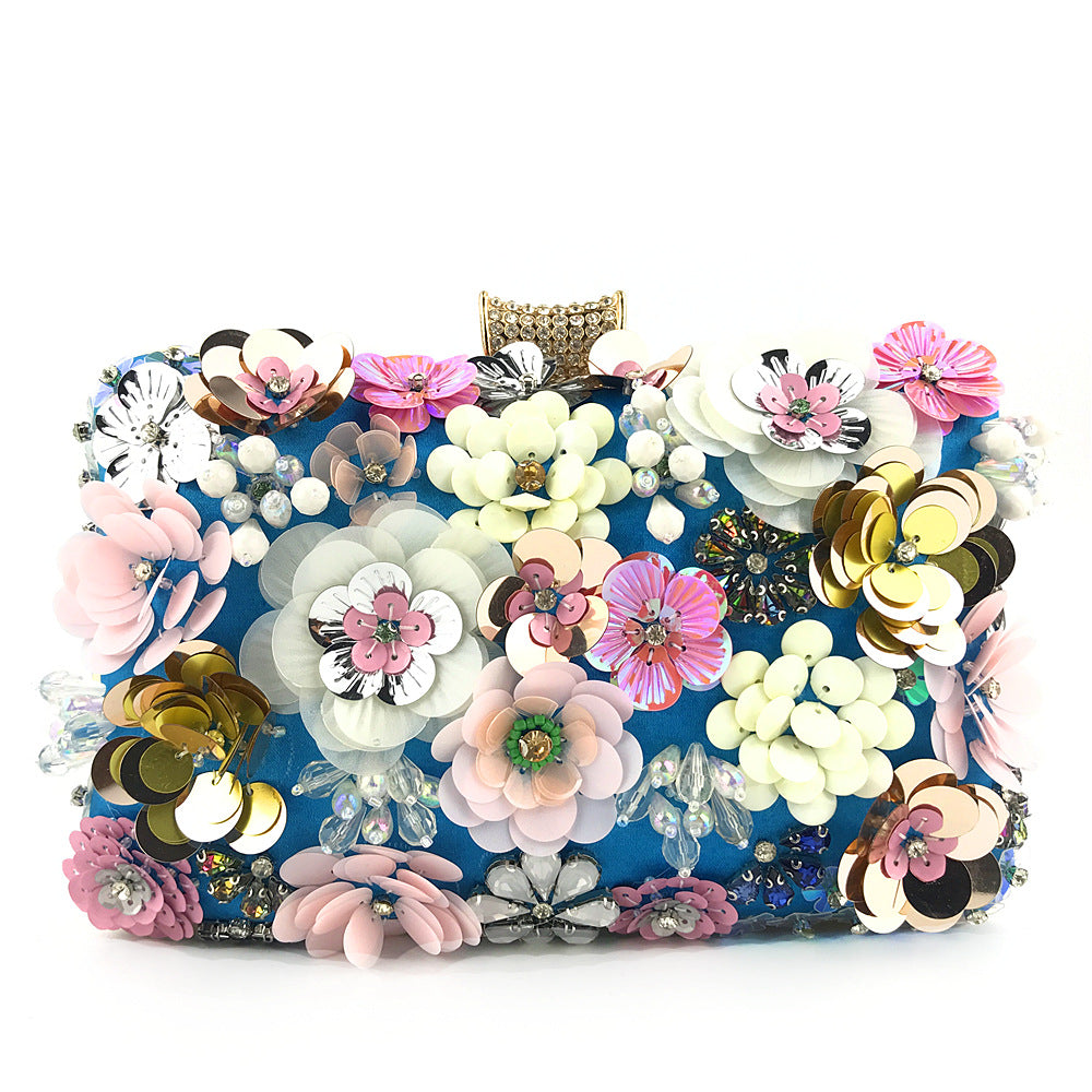 Cool Women's Handmade Colorful Flowers Beaded Bags