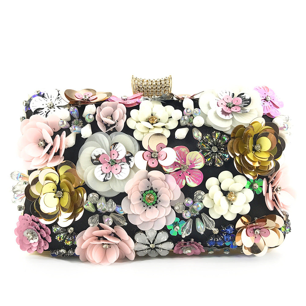 Cool Women's Handmade Colorful Flowers Beaded Bags