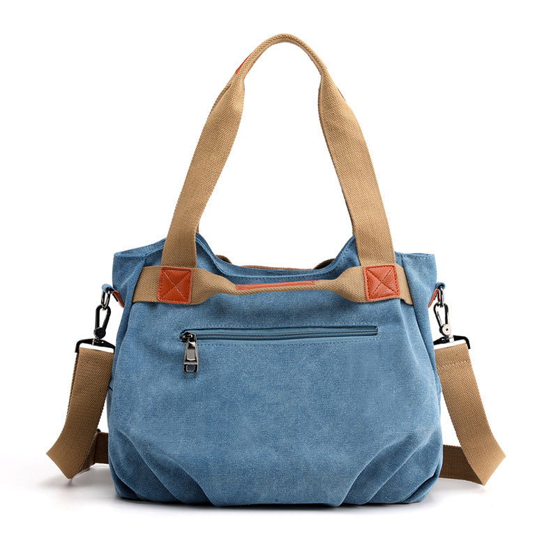 Women's Canvas Retro Trendy Large Capacity Fashion Women's Shoulder Bag