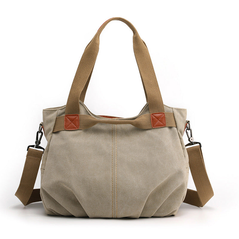 Women's Canvas Retro Trendy Large Capacity Fashion Women's Shoulder Bag