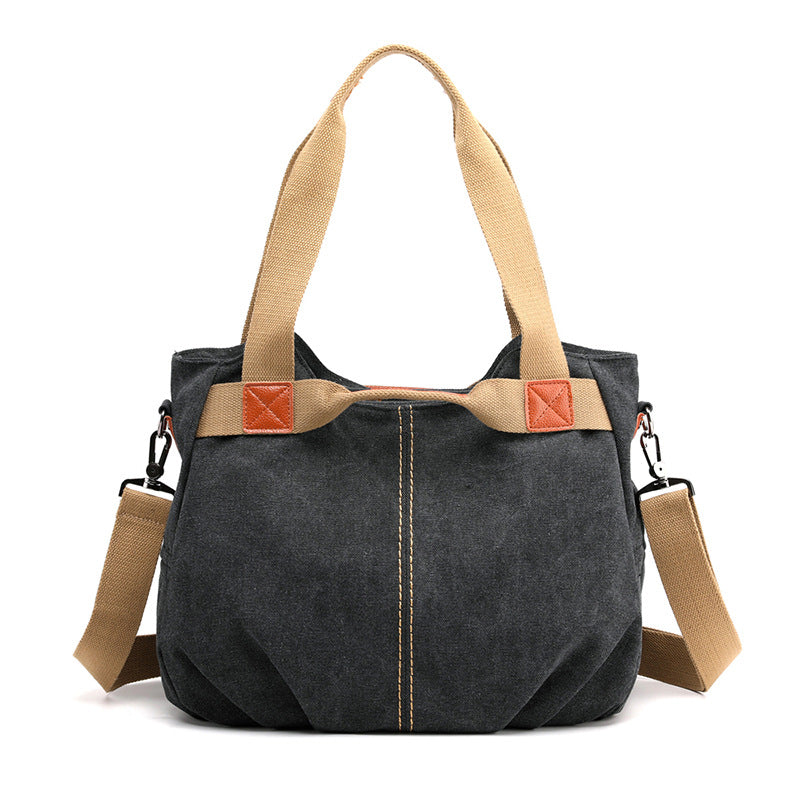 Women's Canvas Retro Trendy Large Capacity Fashion Women's Shoulder Bag