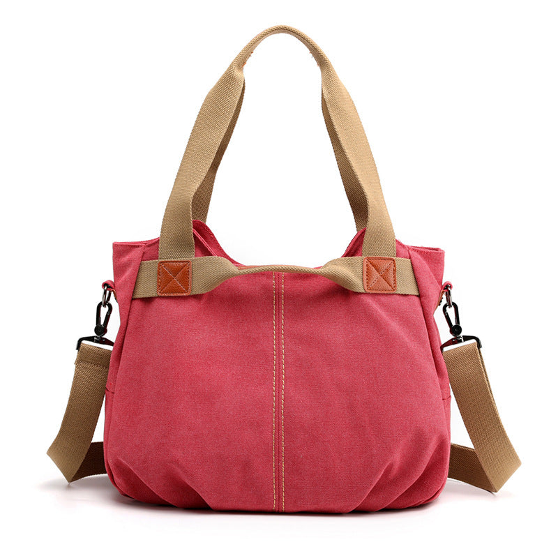 Women's Canvas Retro Trendy Large Capacity Fashion Women's Shoulder Bag
