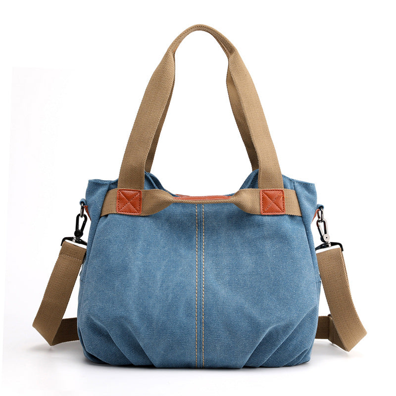 Women's Canvas Retro Trendy Large Capacity Fashion Women's Shoulder Bag