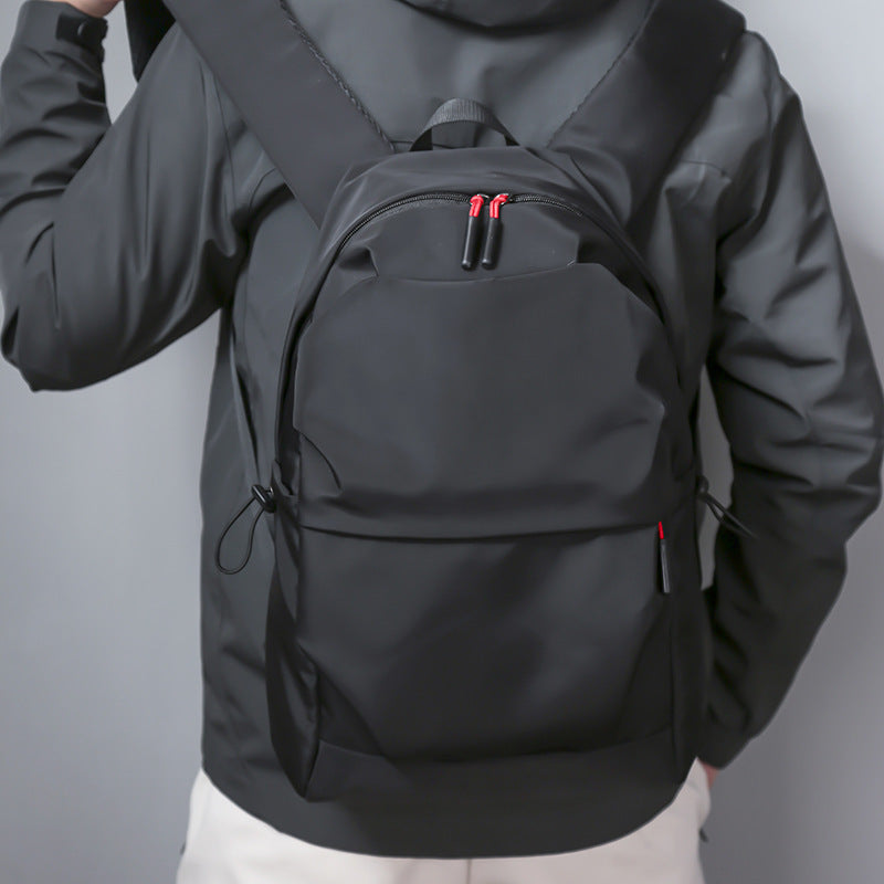 Women's & Men's Solid Color Simple Waterproof Korean Computer Universal Backpack