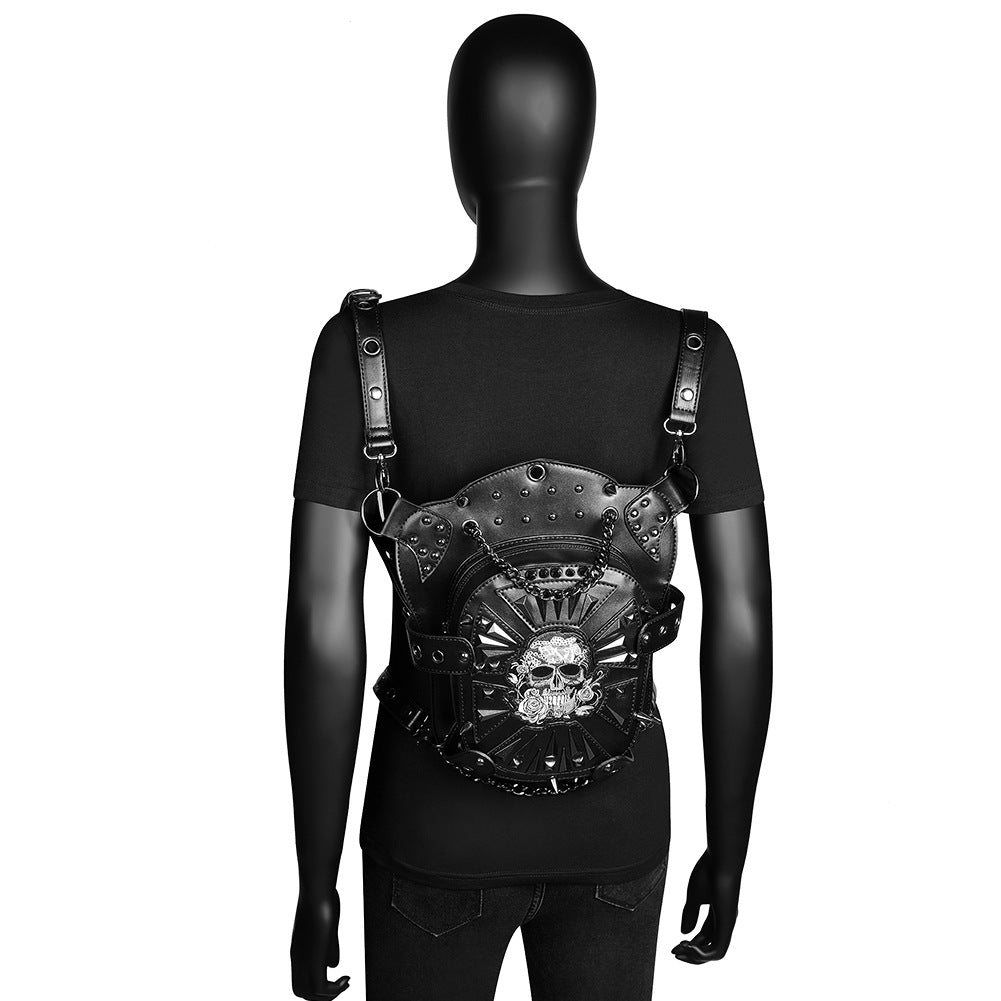 Women's Punk Style Motorcycle Skull Pocket Women's Messenger Bag