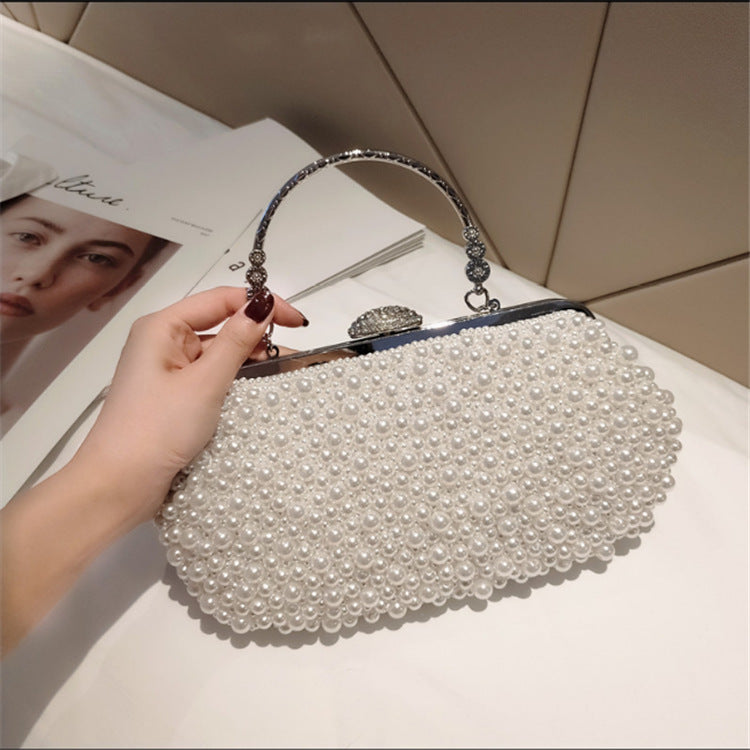 Women's Banquet Clutch Dress Cheongsam Match Pearl Dinner Bag