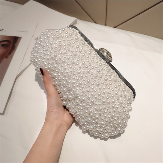 Women's Banquet Clutch Dress Cheongsam Match Pearl Dinner Bag