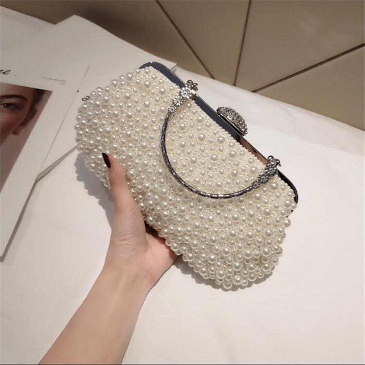 Women's Banquet Clutch Dress Cheongsam Match Pearl Dinner Bag