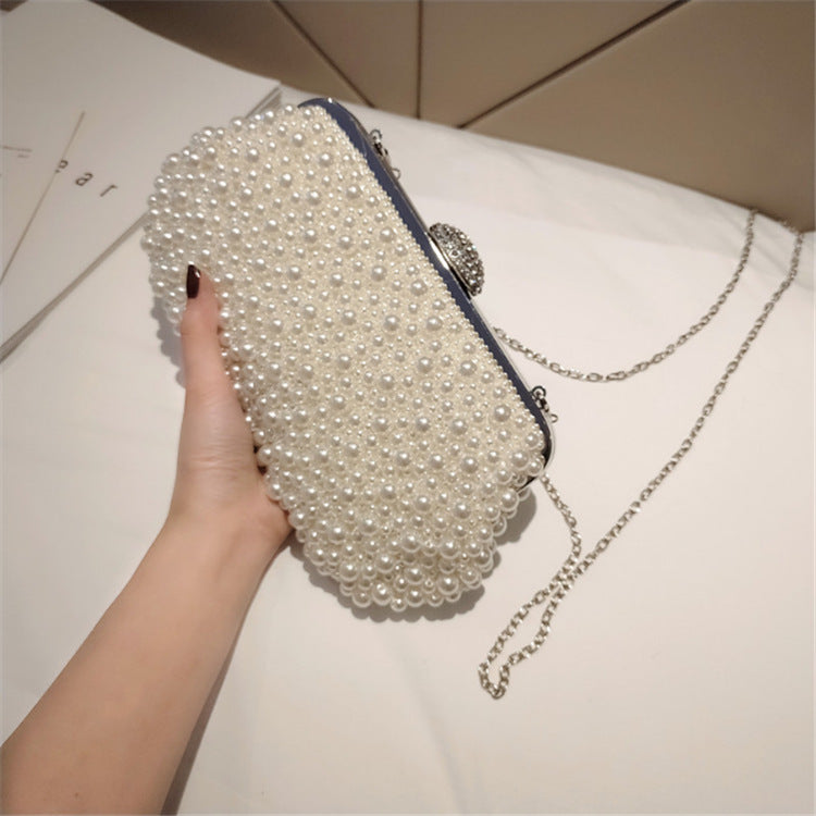 Women's Banquet Clutch Dress Cheongsam Match Pearl Dinner Bag