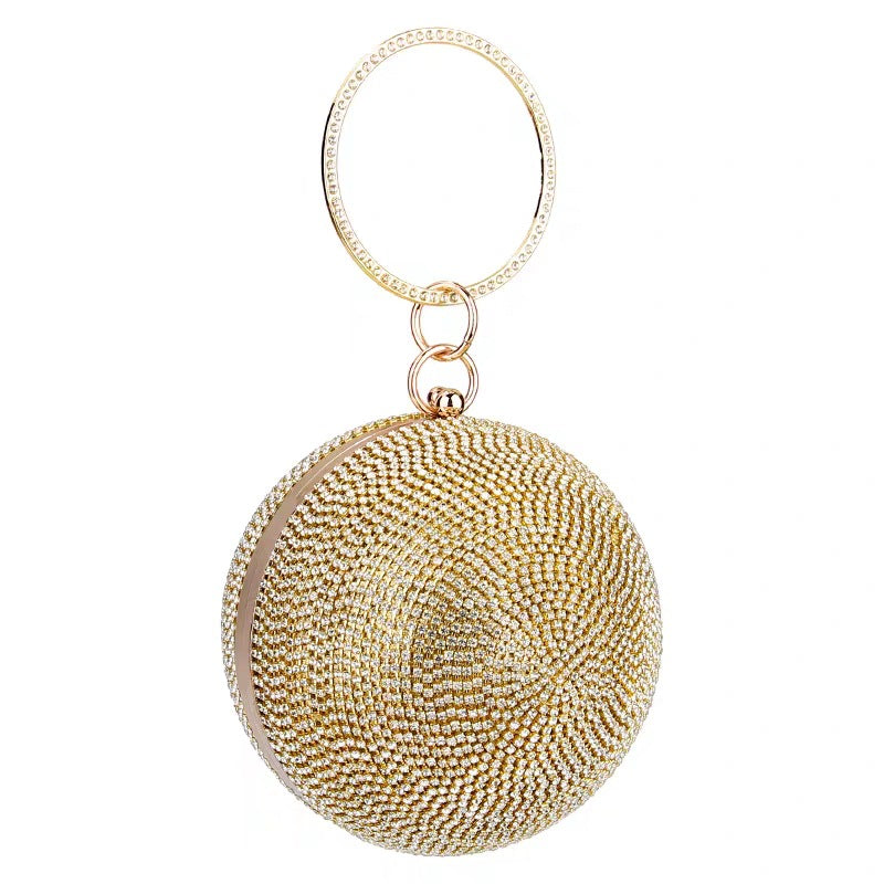 Women's Summer Crystal Diamond Fashion Spherical Dinner Bag