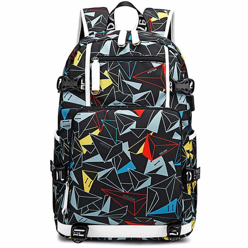 Classy Men's Good-looking Simple Thermal Transfer Universal Backpack