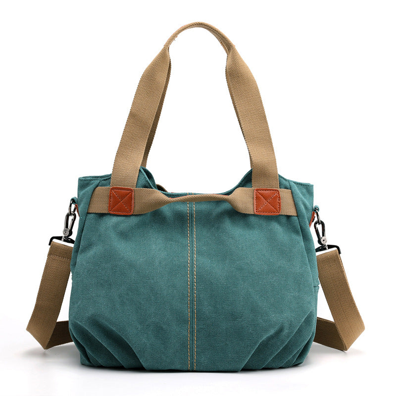 Women's Canvas Retro Trendy Large Capacity Fashion Women's Shoulder Bag