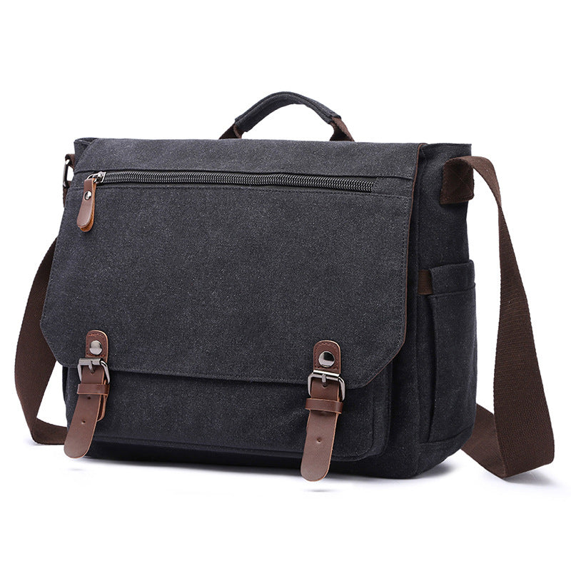 Durable Men's Portable Canvas Business Style Men's Briefcase