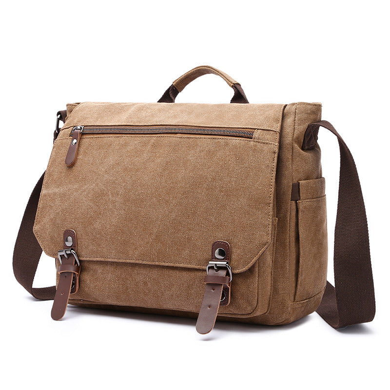 Durable Men's Portable Canvas Business Style Men's Briefcase