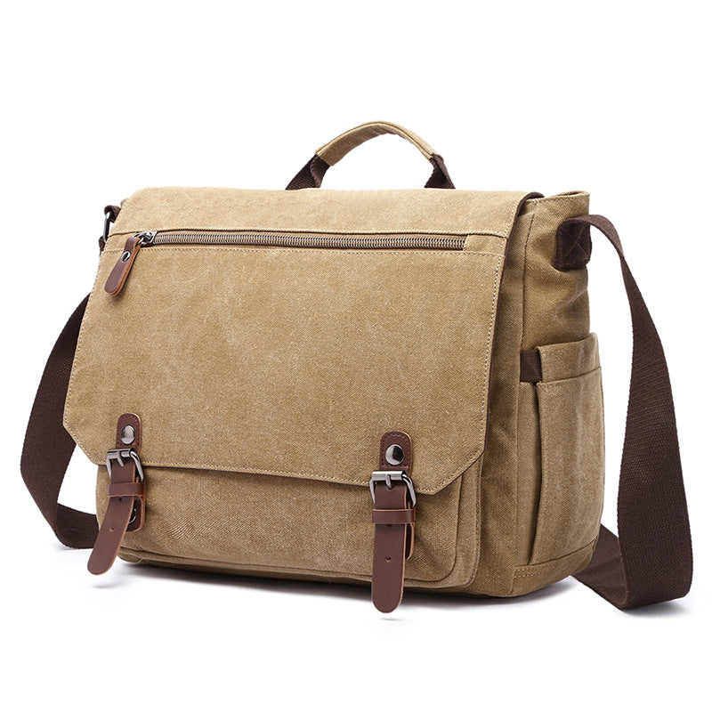 Durable Men's Portable Canvas Business Style Men's Briefcase