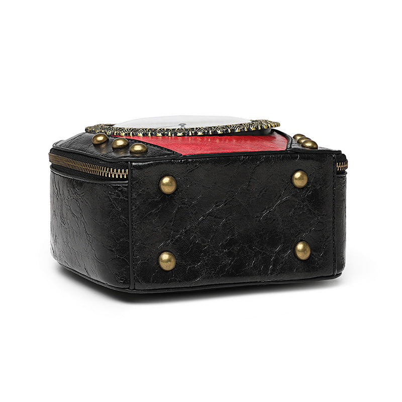 Women's Retro Portable Packaging Battery Walking Clock Women's Messenger Bag