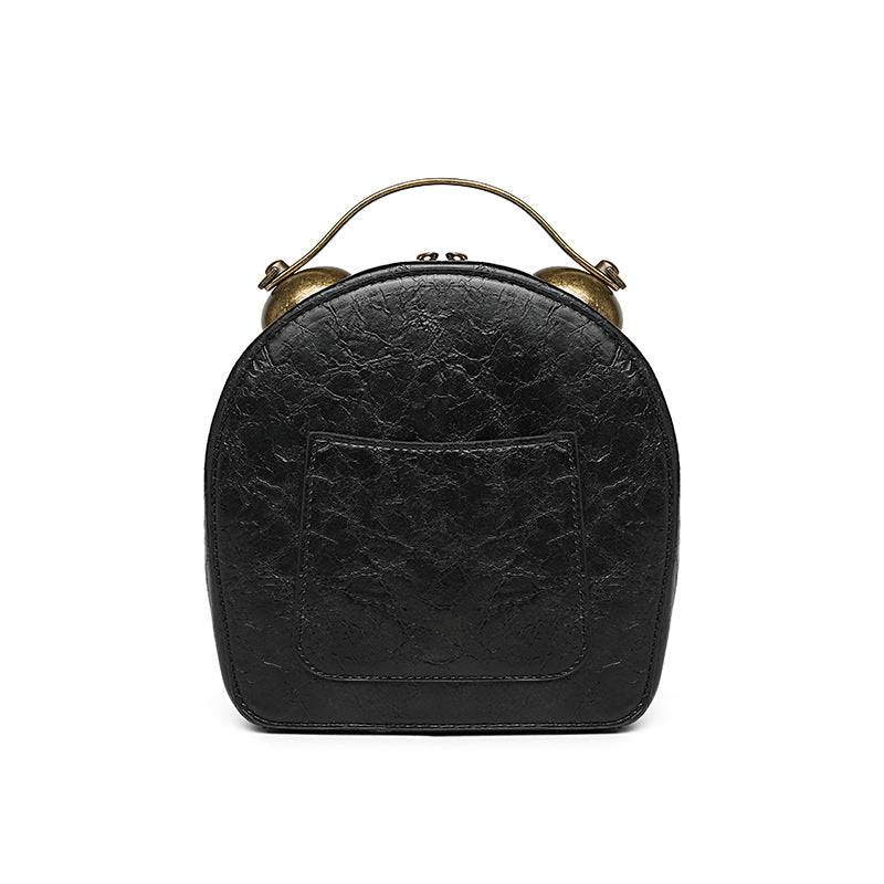 Women's Retro Portable Packaging Battery Walking Clock Women's Messenger Bag