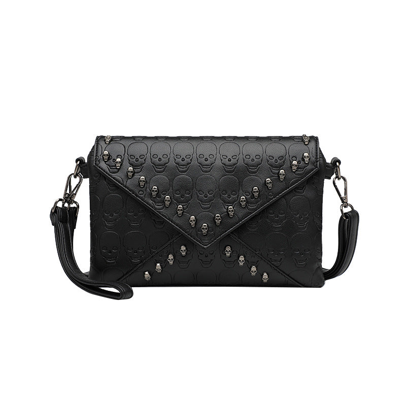 Women's Street Trendy Skull Clutch Personalized Embossed Bags