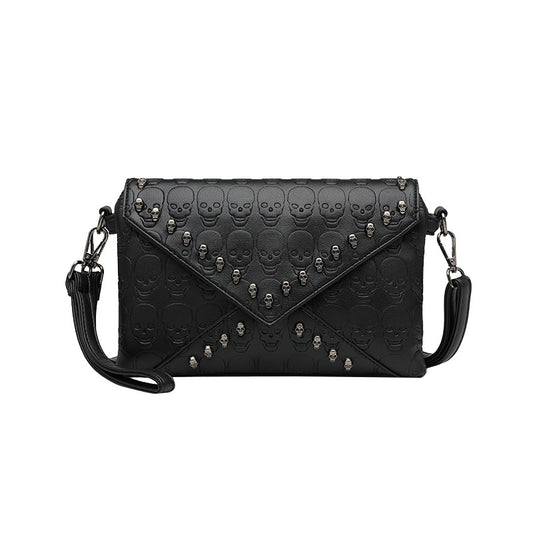 Women's Street Trendy Skull Clutch Personalized Embossed Bags