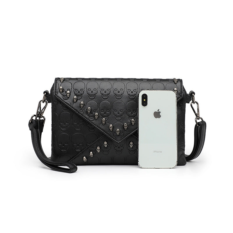 Women's Street Trendy Skull Clutch Personalized Embossed Bags
