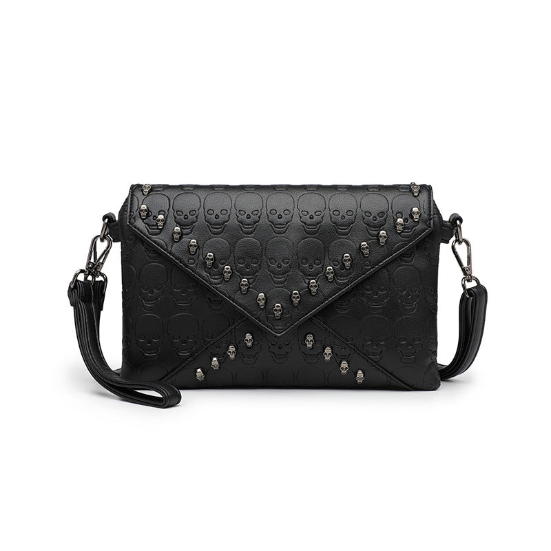 Women's Street Trendy Skull Clutch Personalized Embossed Bags