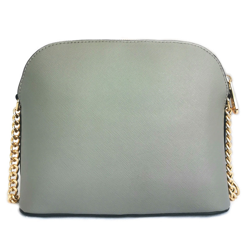 Women's Cross Pattern Leather Little Shell Chain Bags
