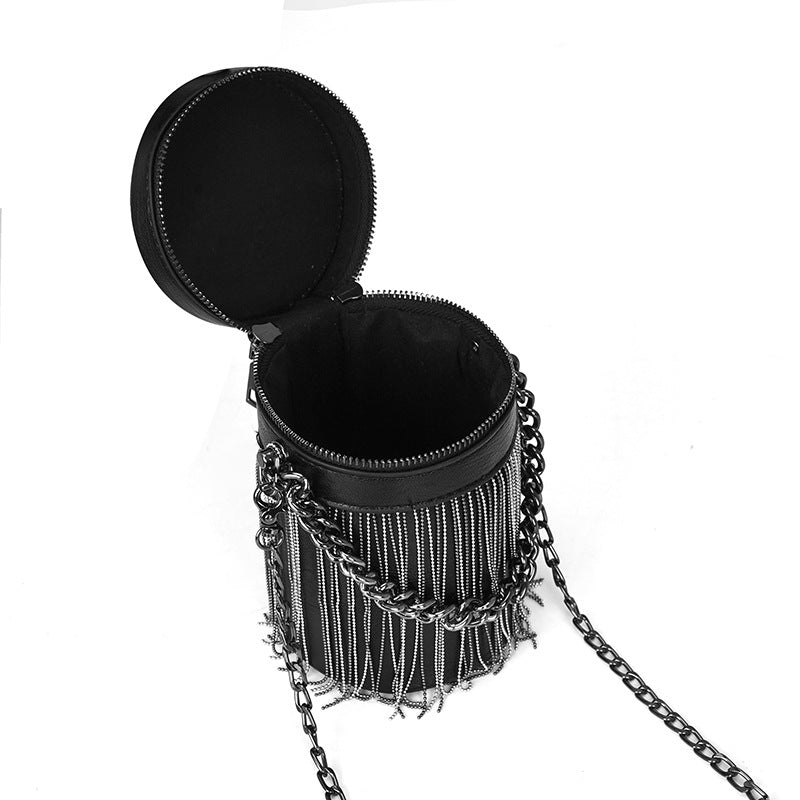 Women's Winter Black Tassel Fashion Korean Style Shoulder Bags