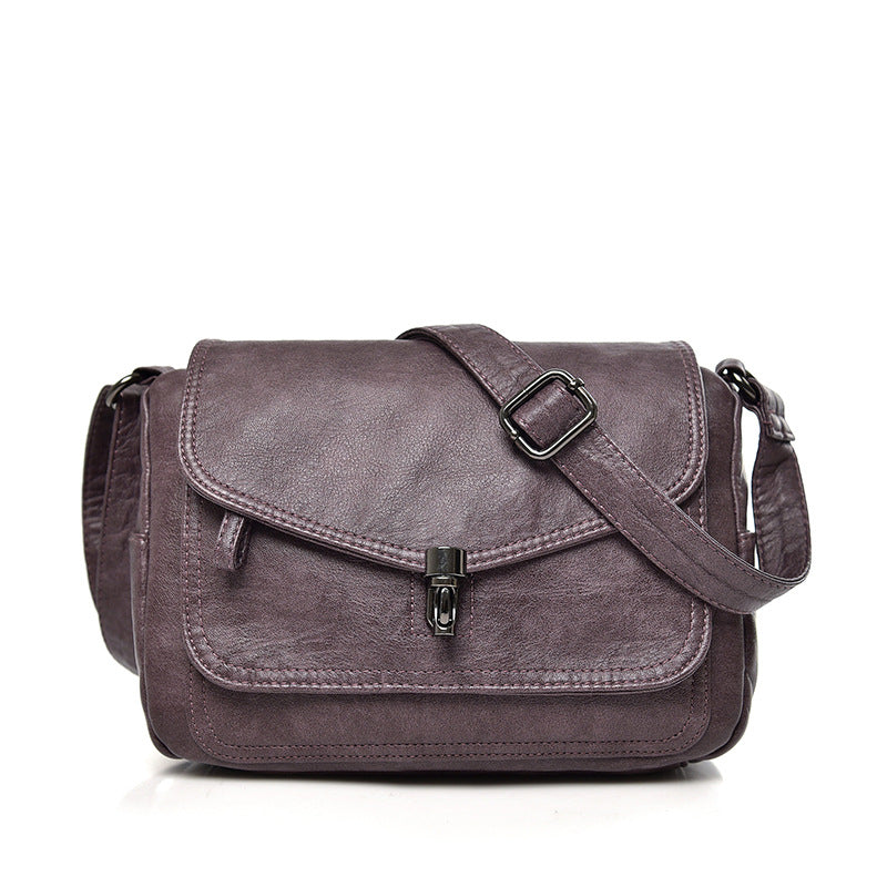 Women's Elegant Soft Leather Popular Retro Fashion Western Women's Shoulder Bag