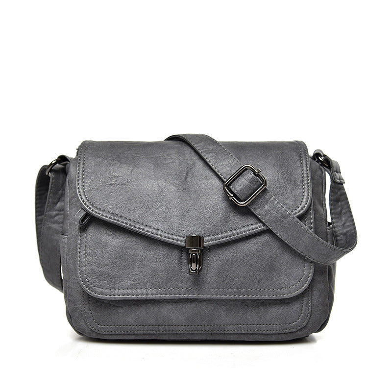 Women's Elegant Soft Leather Popular Retro Fashion Western Women's Shoulder Bag